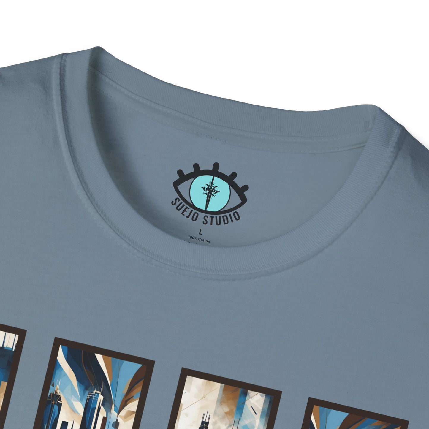 “Minneapolis Skyline” Abstract Art - Unisex T-Shirt