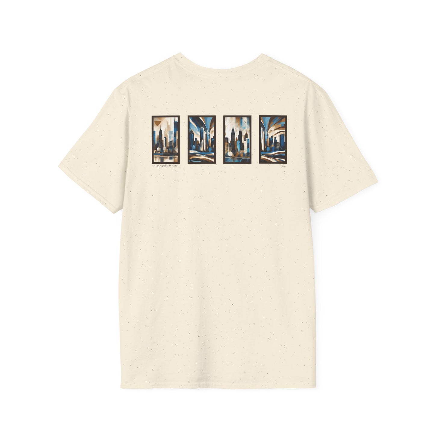 “Minneapolis Skyline” Abstract Art - Unisex T-Shirt
