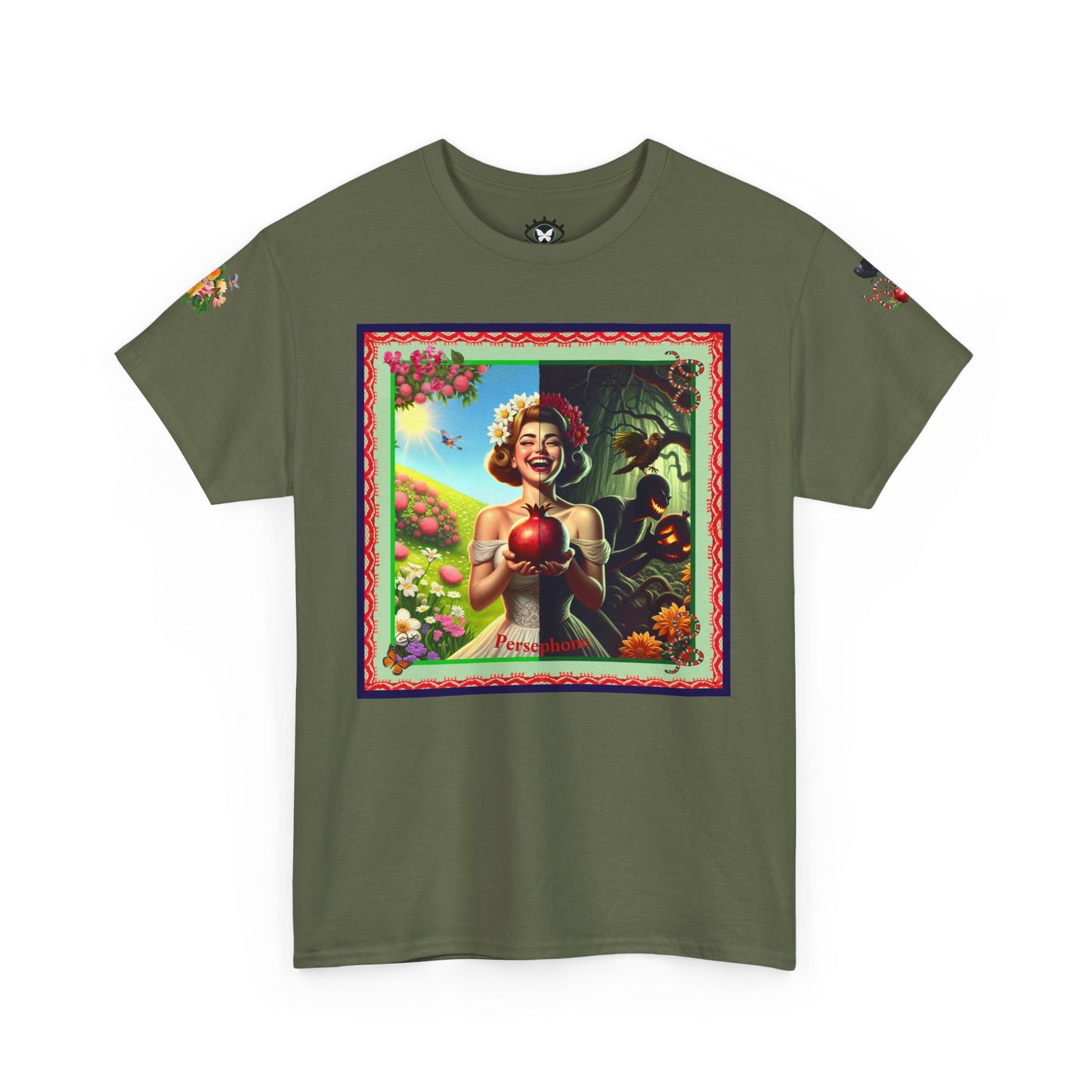 Persephone- Goddess of Spring and Queen of the Underworld - Unisex Heavy Cotton Tee
