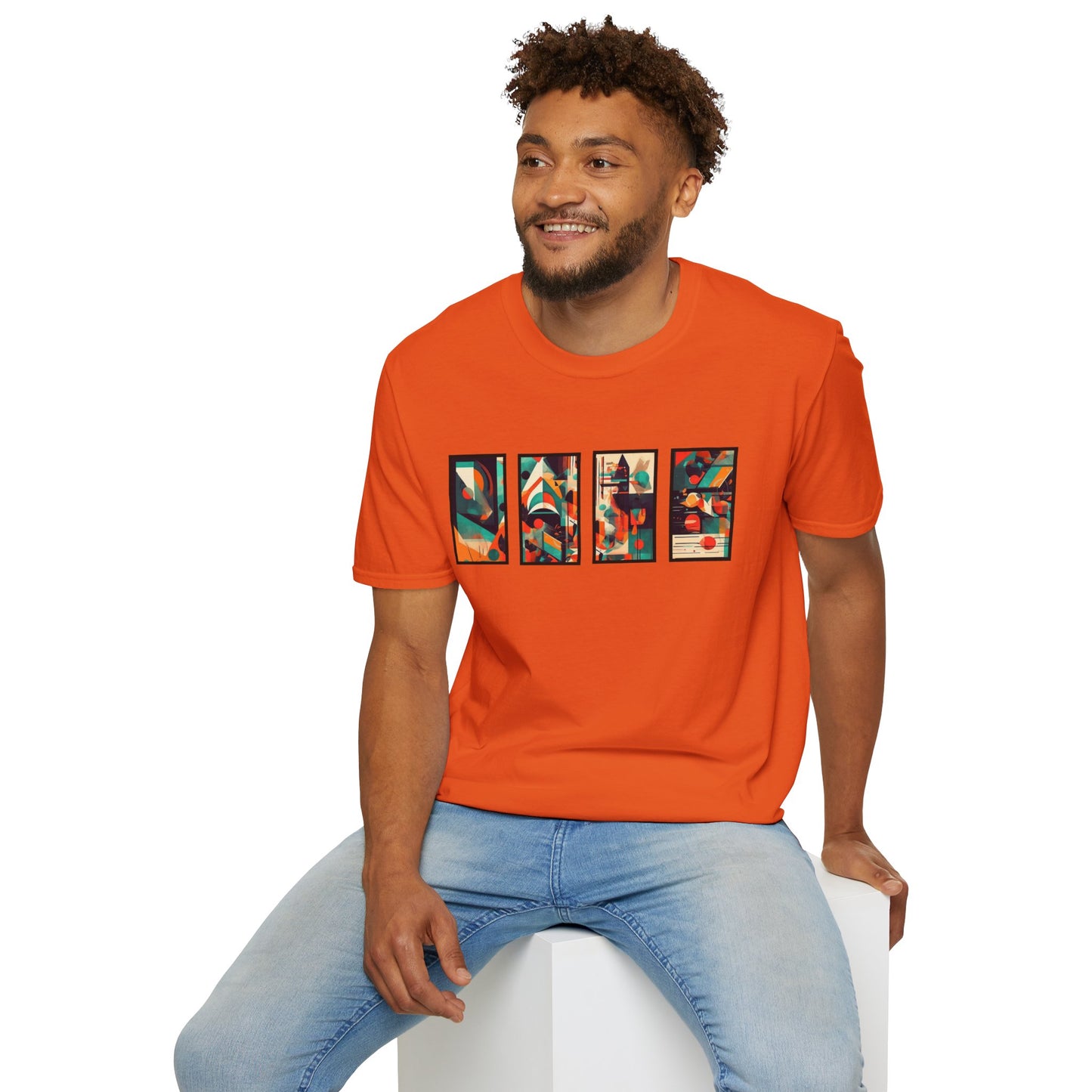 “Cityscape Sunset” Abstract Art - Unisex T-Shirt