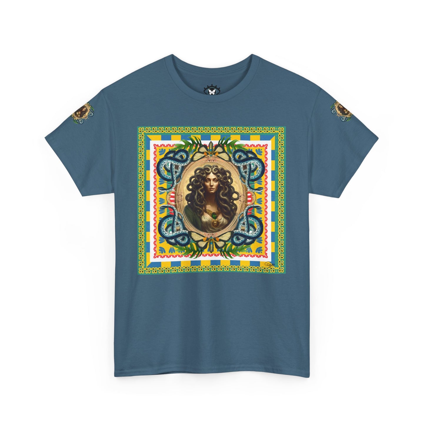 Mona Lisa Medusa - Unisex Cotton T-Shirt