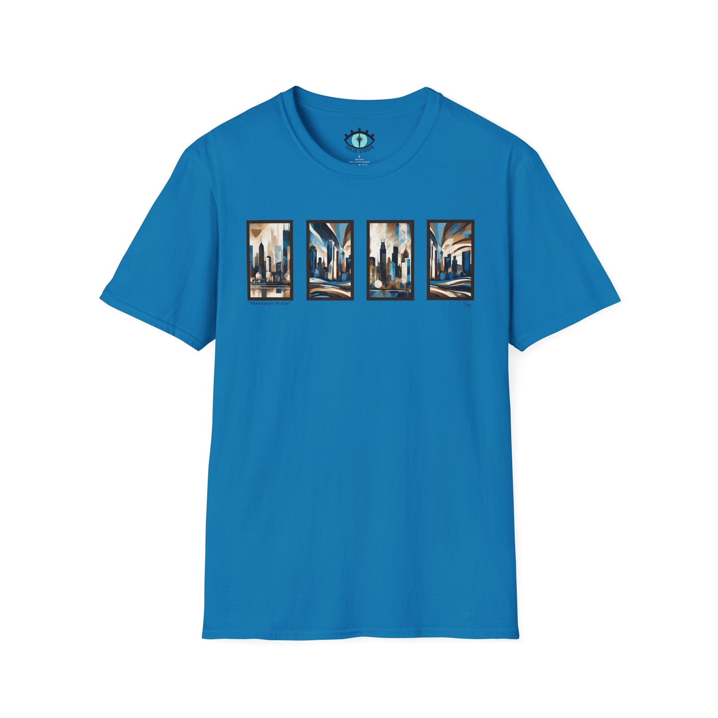 “Minneapolis Skyline” Abstract Art - Unisex T-Shirt