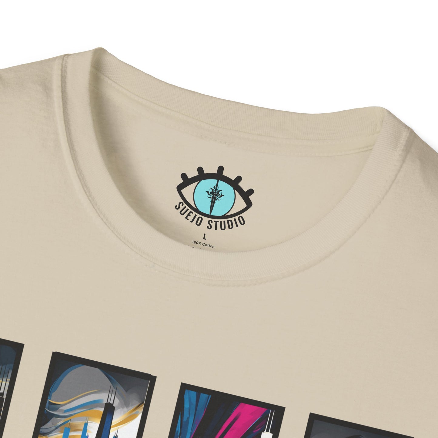 “Chicago Skyline” Abstract Art - Unisex T-Shirt
