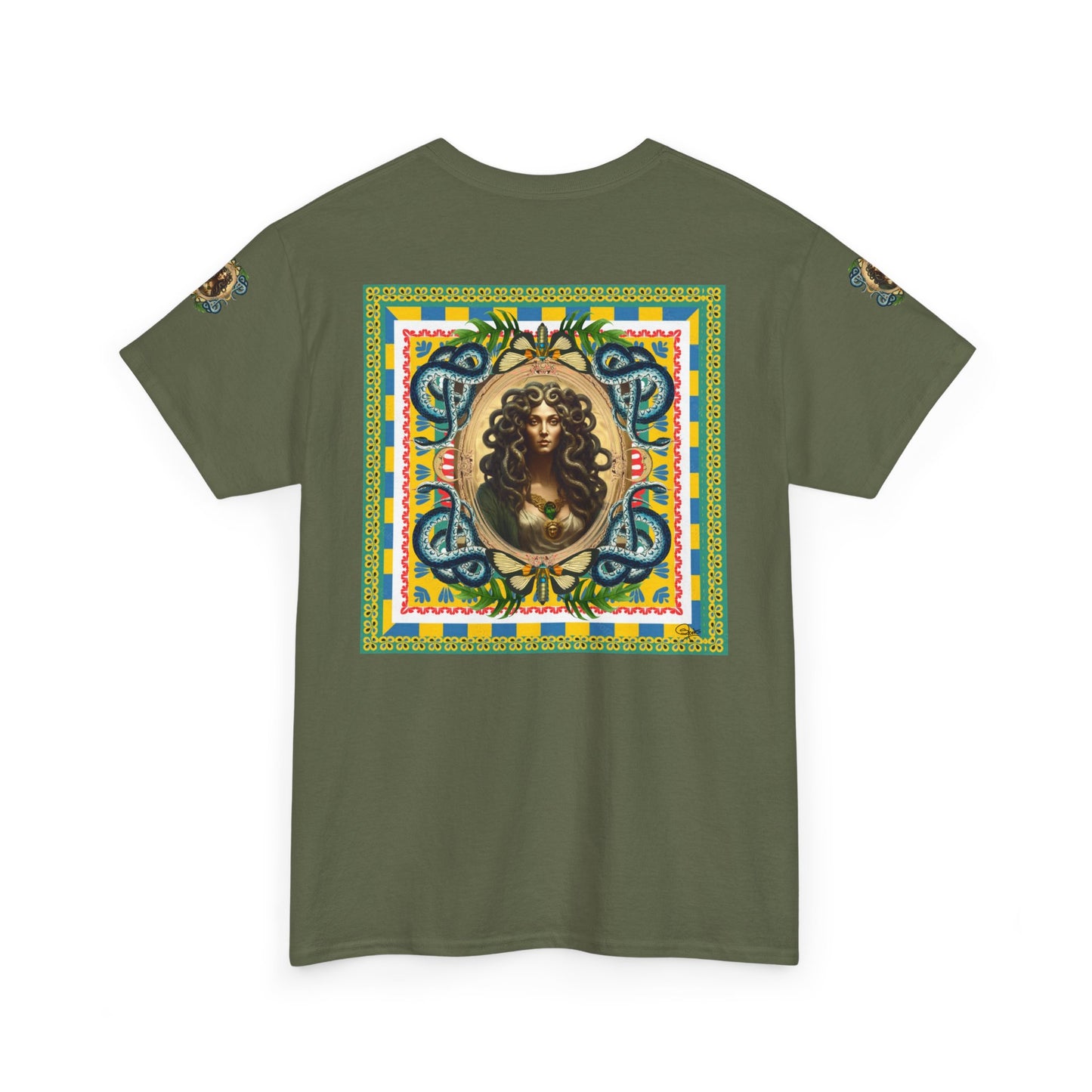 Mona Lisa Medusa - Unisex Cotton T-Shirt