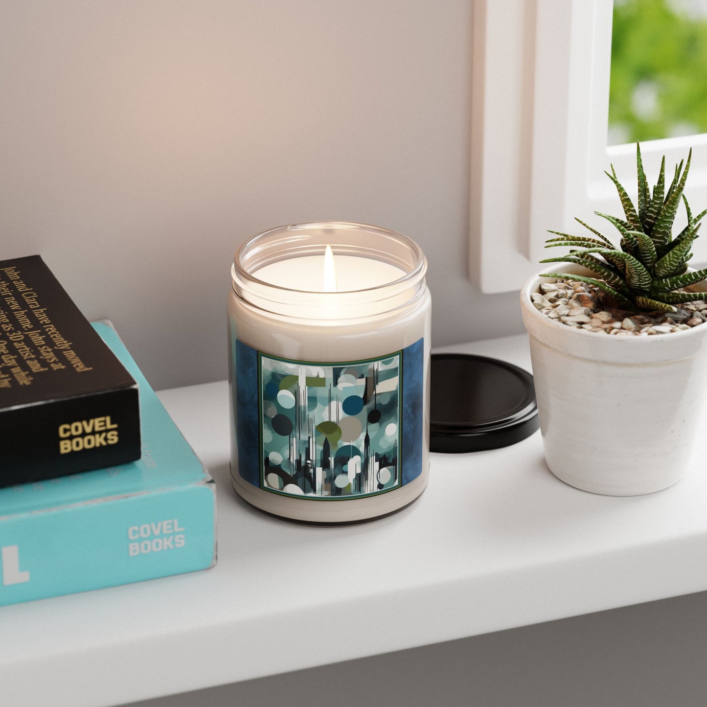 “Skyline” Abstract Art - Scented Soy Candle, 9oz