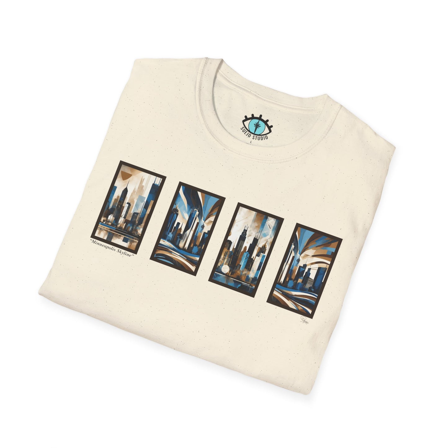 “Minneapolis Skyline” Abstract Art - Unisex T-Shirt