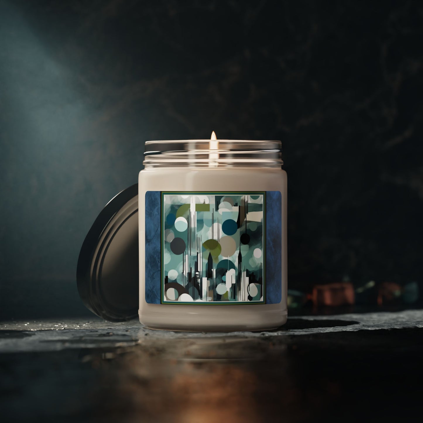 “Skyline” Abstract Art - Scented Soy Candle, 9oz