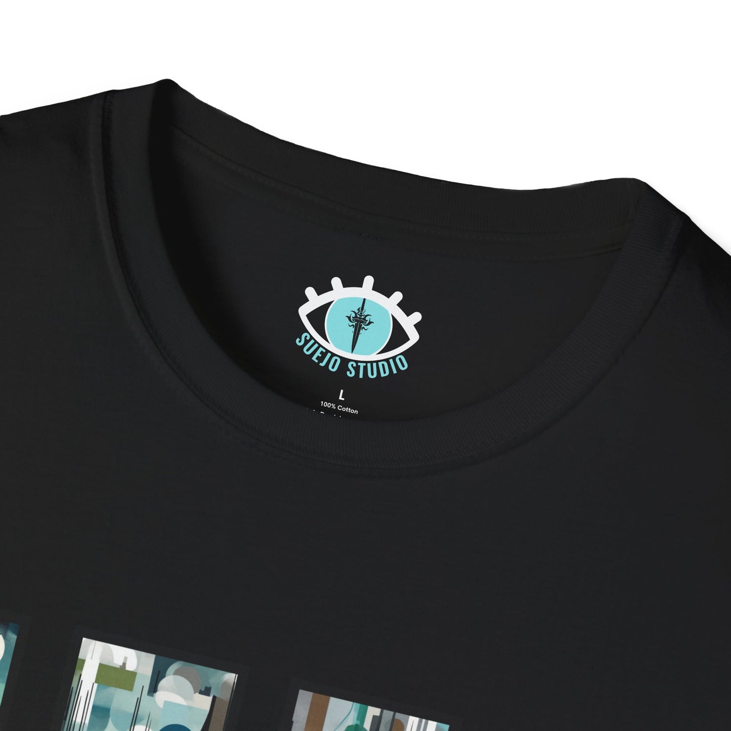 “Night Skyline” Abstract Art - Unisex T-Shirt