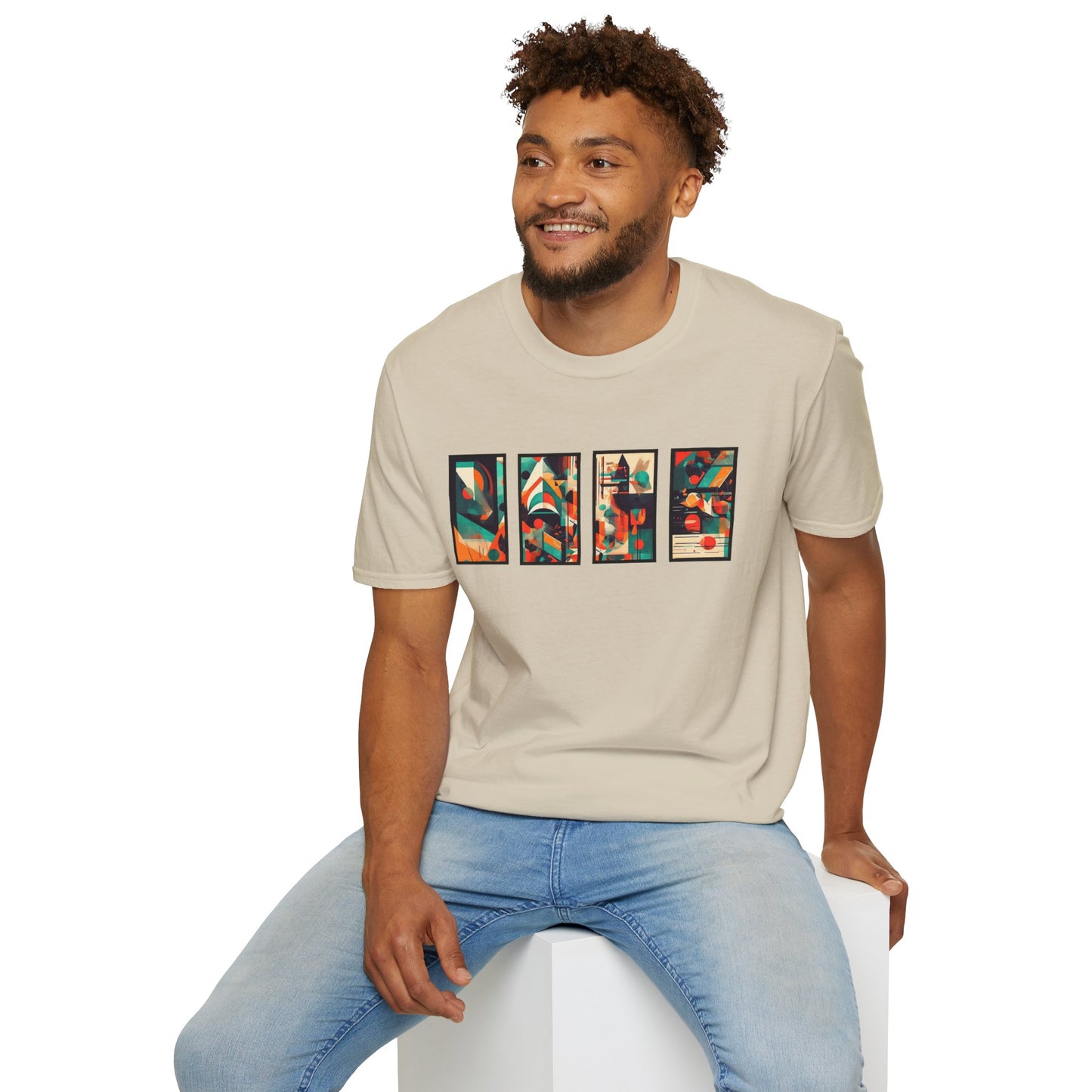 “Cityscape Sunset” Abstract Art - Unisex T-Shirt