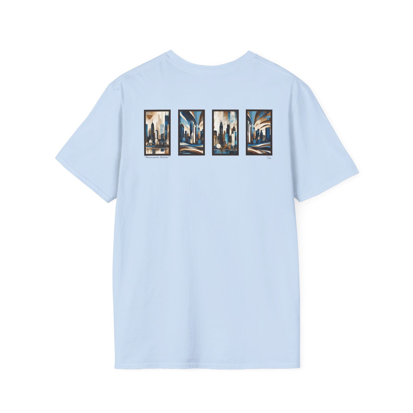 “Minneapolis Skyline” Abstract Art - Unisex T-Shirt