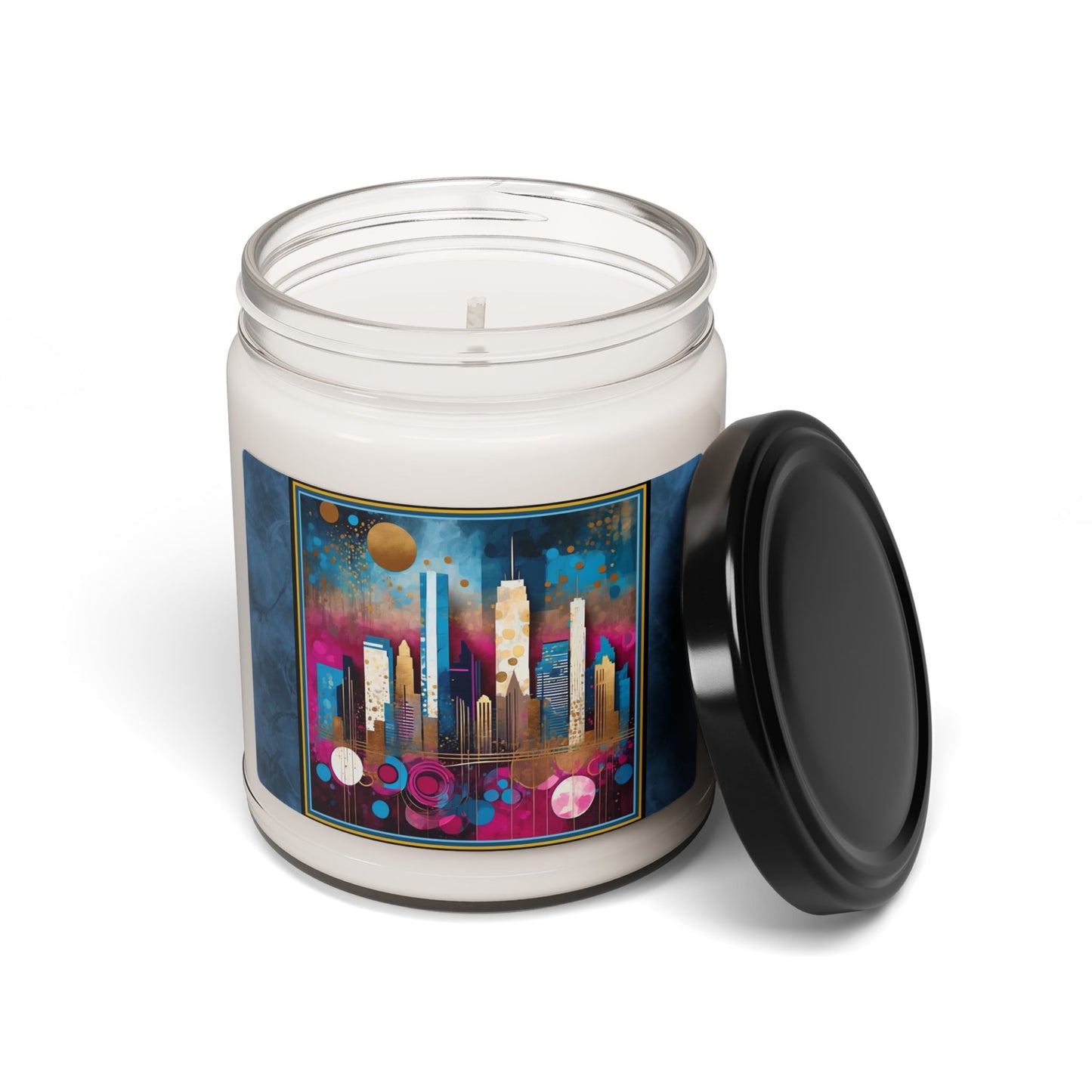 “LA Skyline” Abstract Art - Scented Soy Candle, 9oz