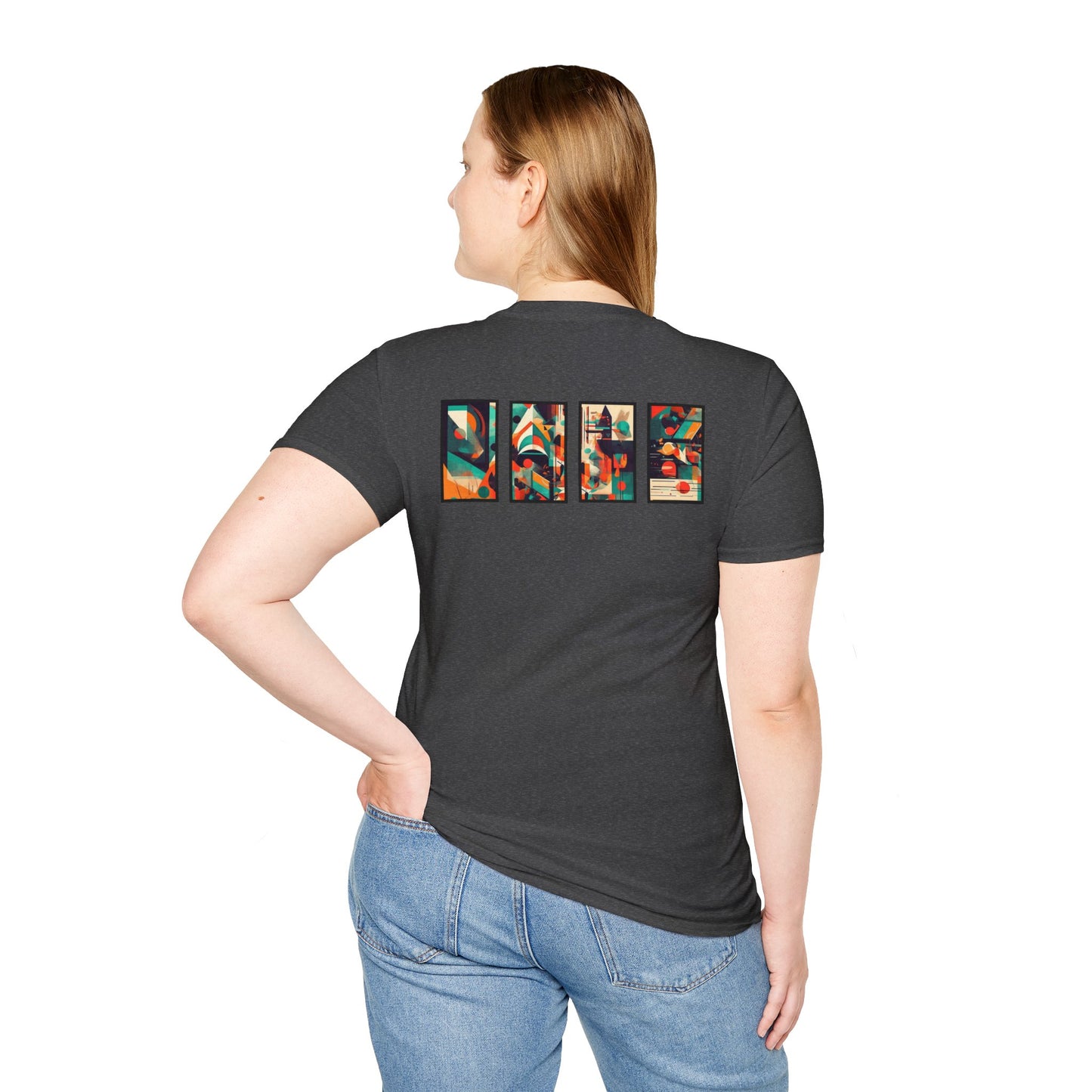 “Cityscape Sunset” Abstract Art - Unisex T-Shirt
