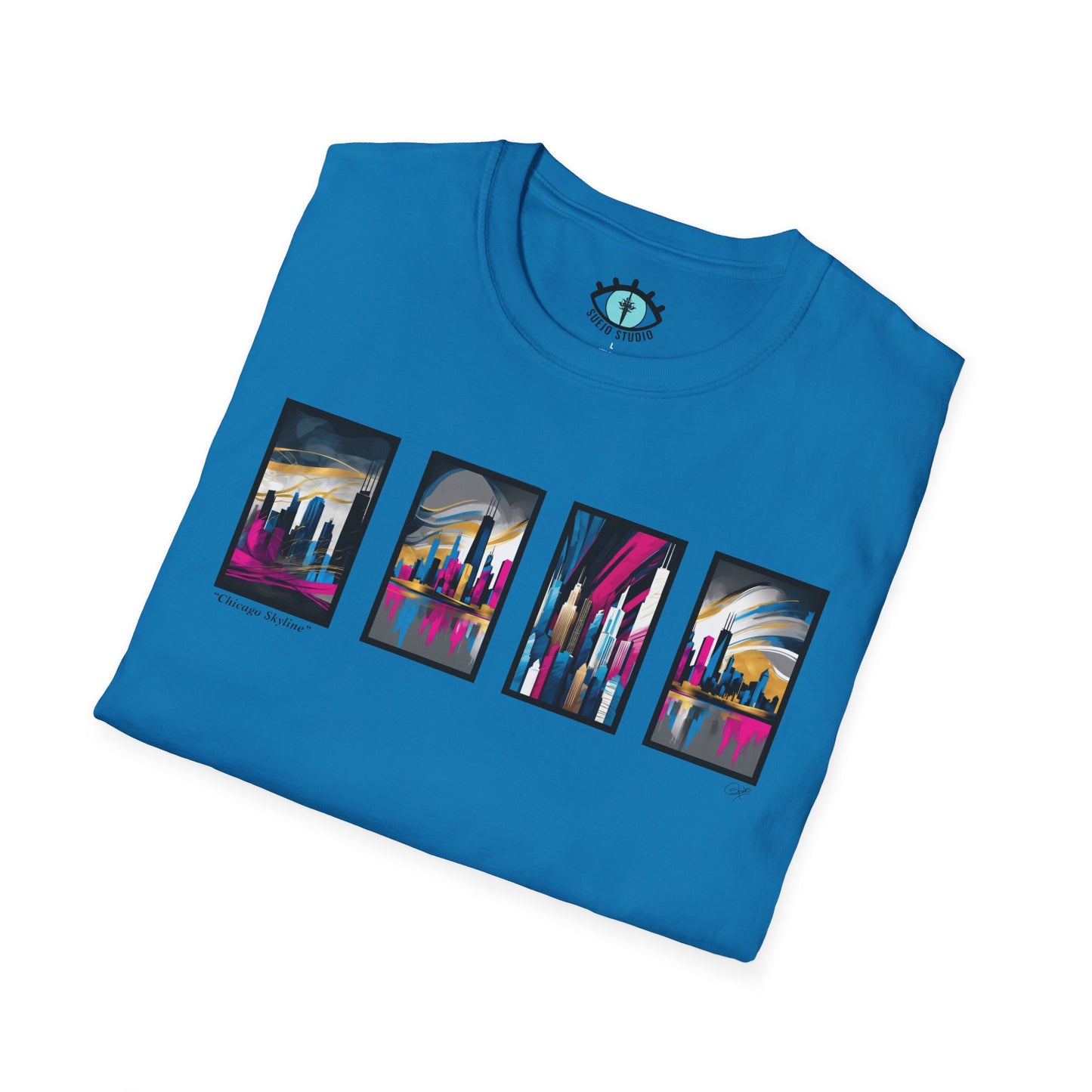 “Chicago Skyline” Abstract Art - Unisex T-Shirt