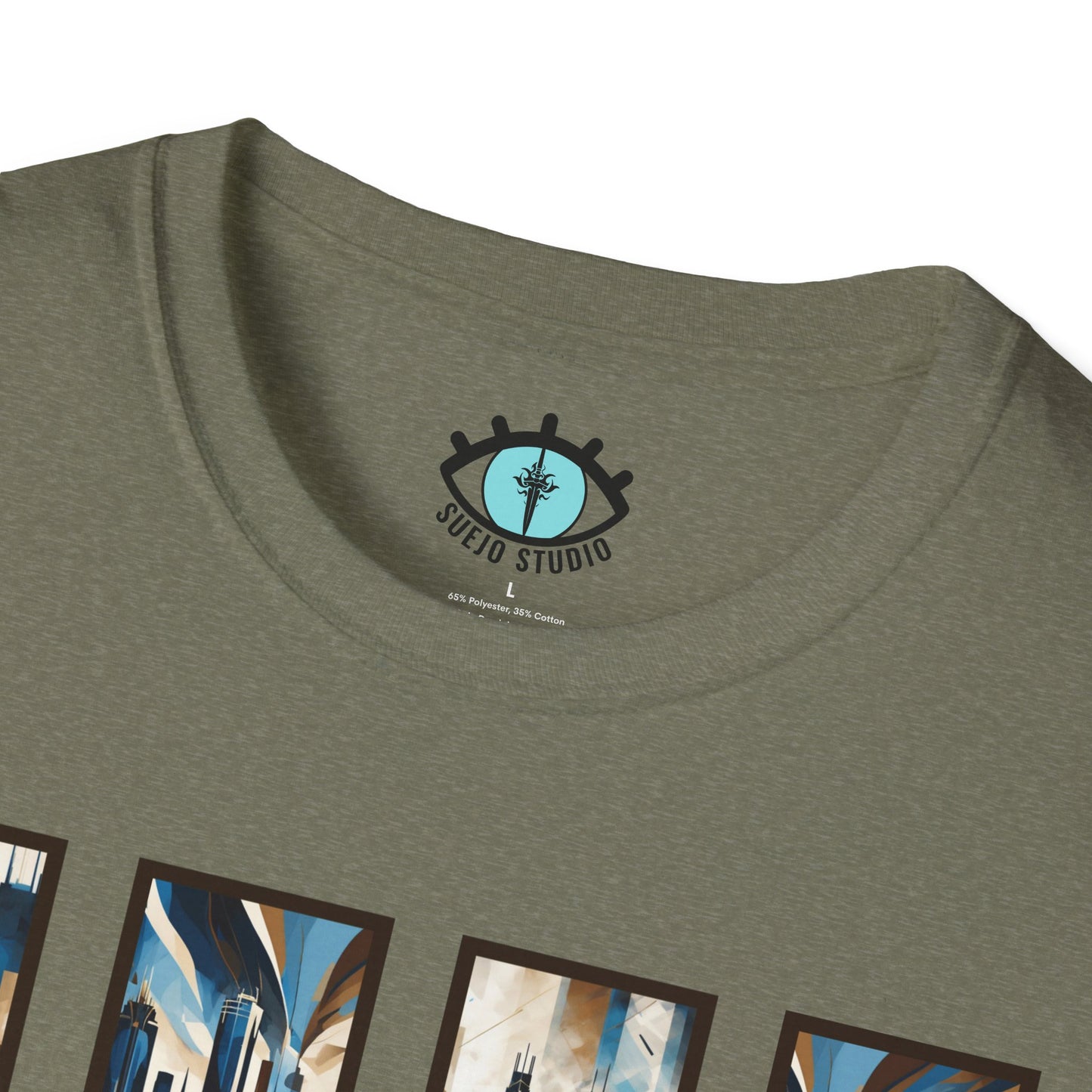 “Minneapolis Skyline” Abstract Art - Unisex T-Shirt