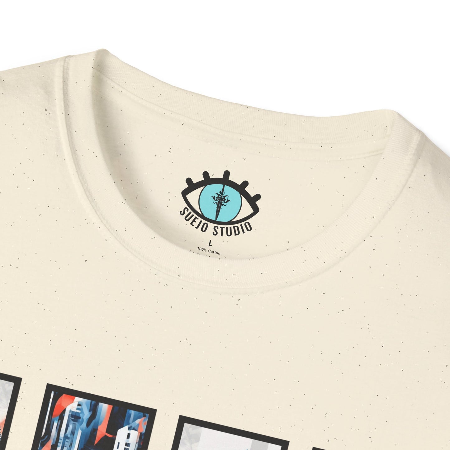 “Cityscape Blue” Abstract Art - Unisex T-Shirt