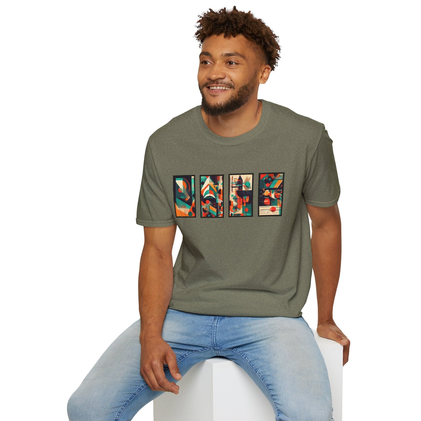 “Cityscape Sunset” Abstract Art - Unisex T-Shirt