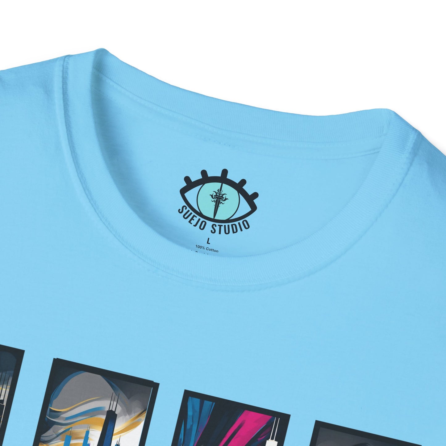 “Chicago Skyline” Abstract Art - Unisex T-Shirt