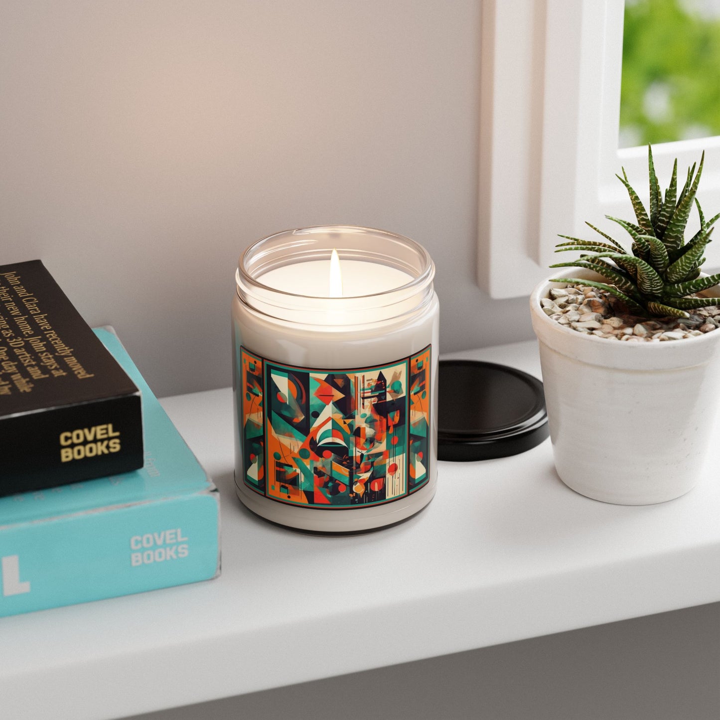 “Cityscape” Abstract Art - Scented Soy Candle, 9oz