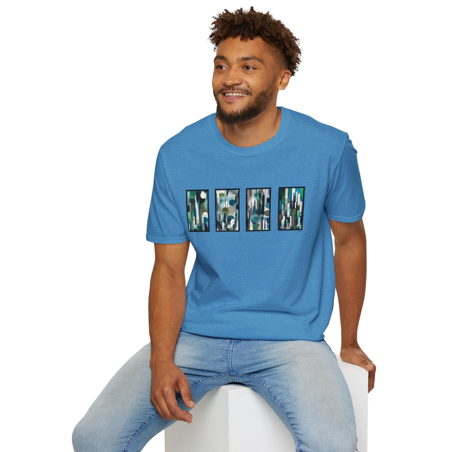 “Night Skyline” Abstract Art - Unisex T-Shirt