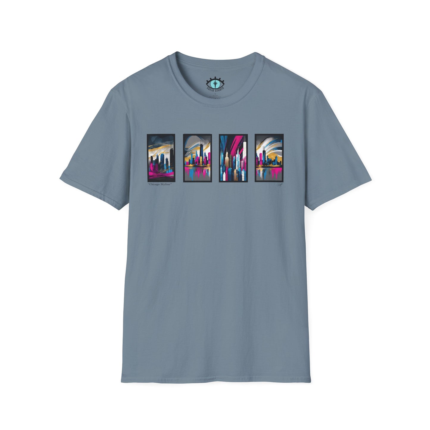 “Chicago Skyline” Abstract Art - Unisex T-Shirt