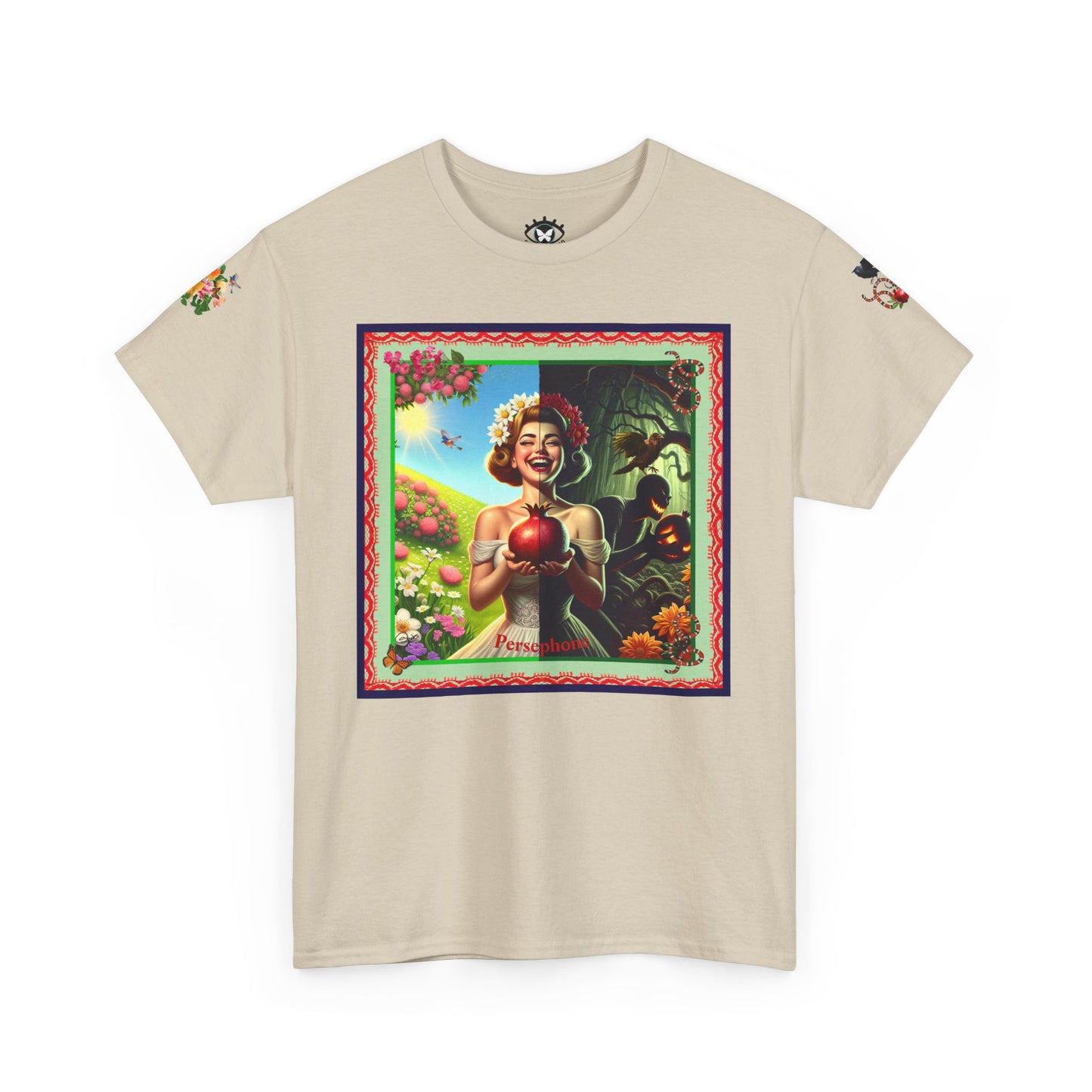 Persephone- Goddess of Spring and Queen of the Underworld - Unisex Heavy Cotton Tee
