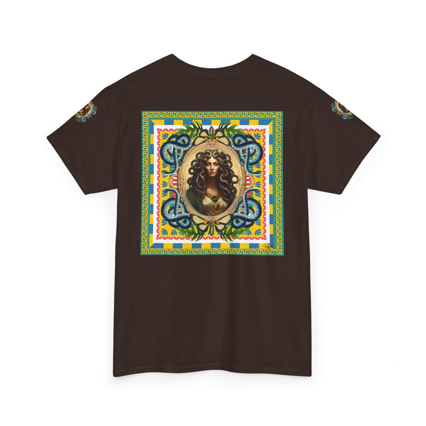 Mona Lisa Medusa - Unisex Cotton T-Shirt