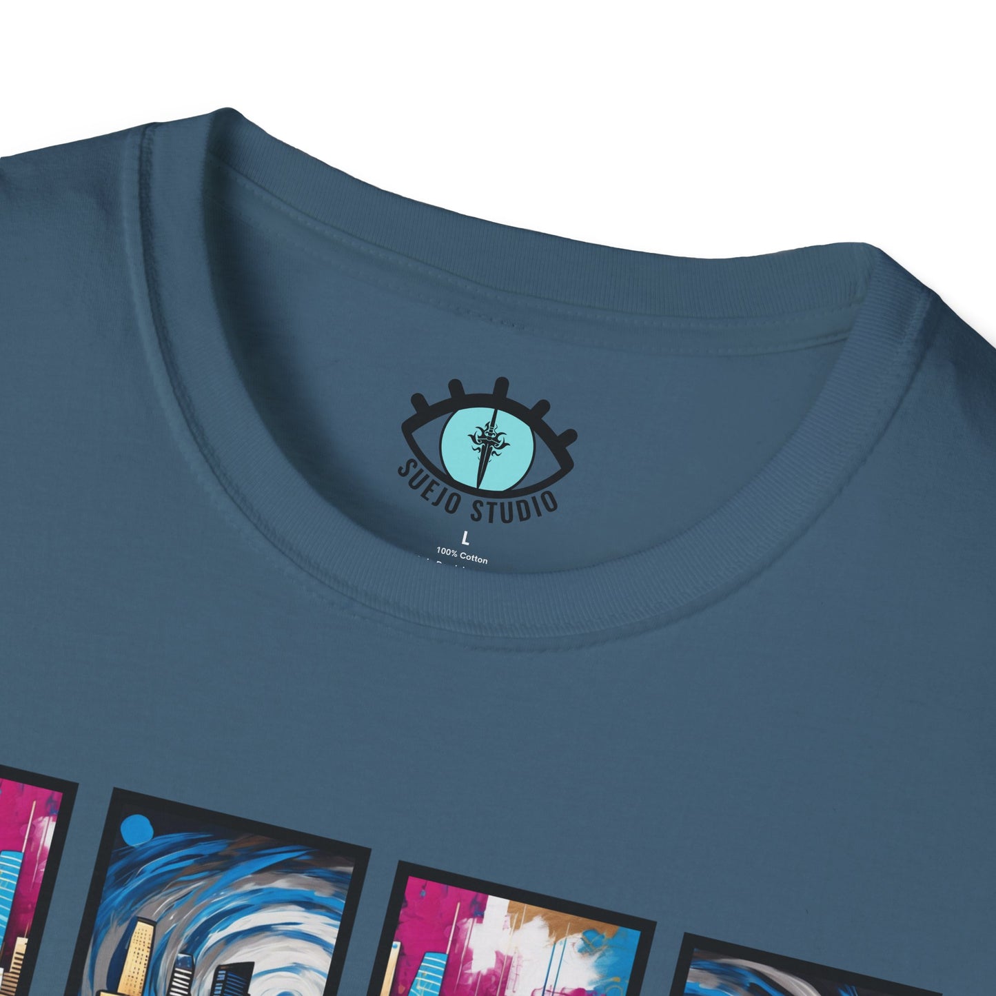 “LA Skyline” Abstract Art - Unisex T-Shirt