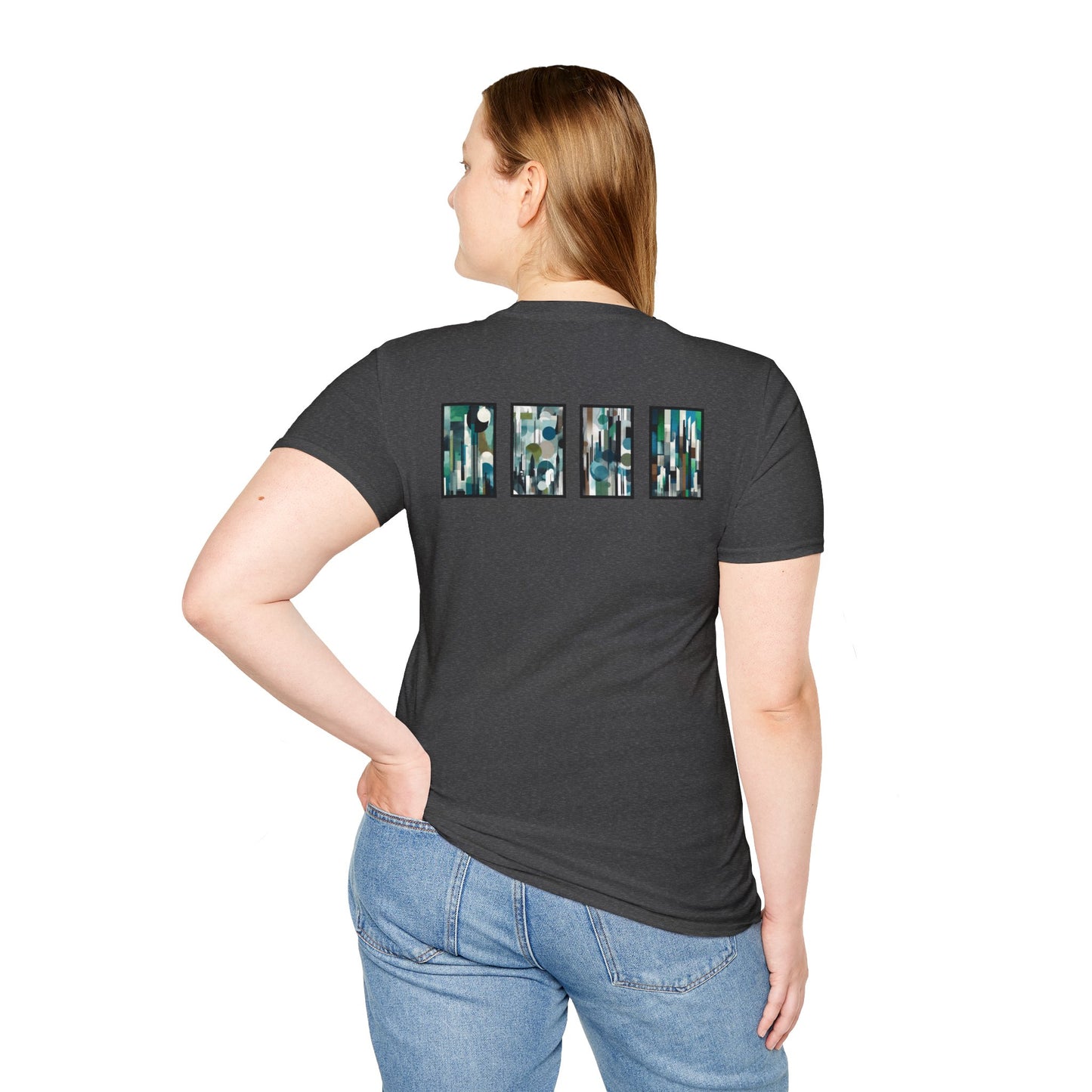 “Night Skyline” Abstract Art - Unisex T-Shirt