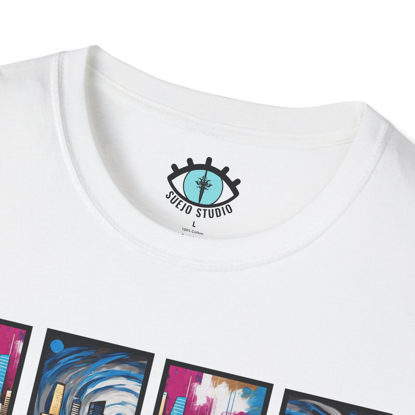 “LA Skyline” Abstract Art - Unisex T-Shirt