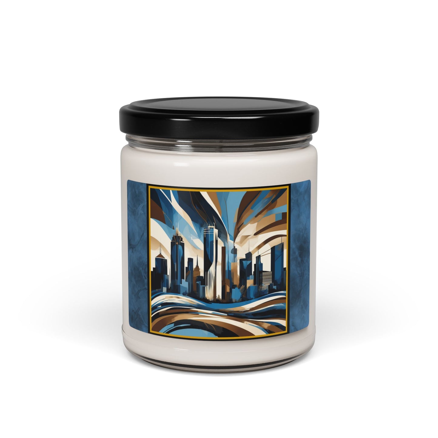 “Minneapolis Skyline” Abstract Art - Scented Soy Candle, 9oz