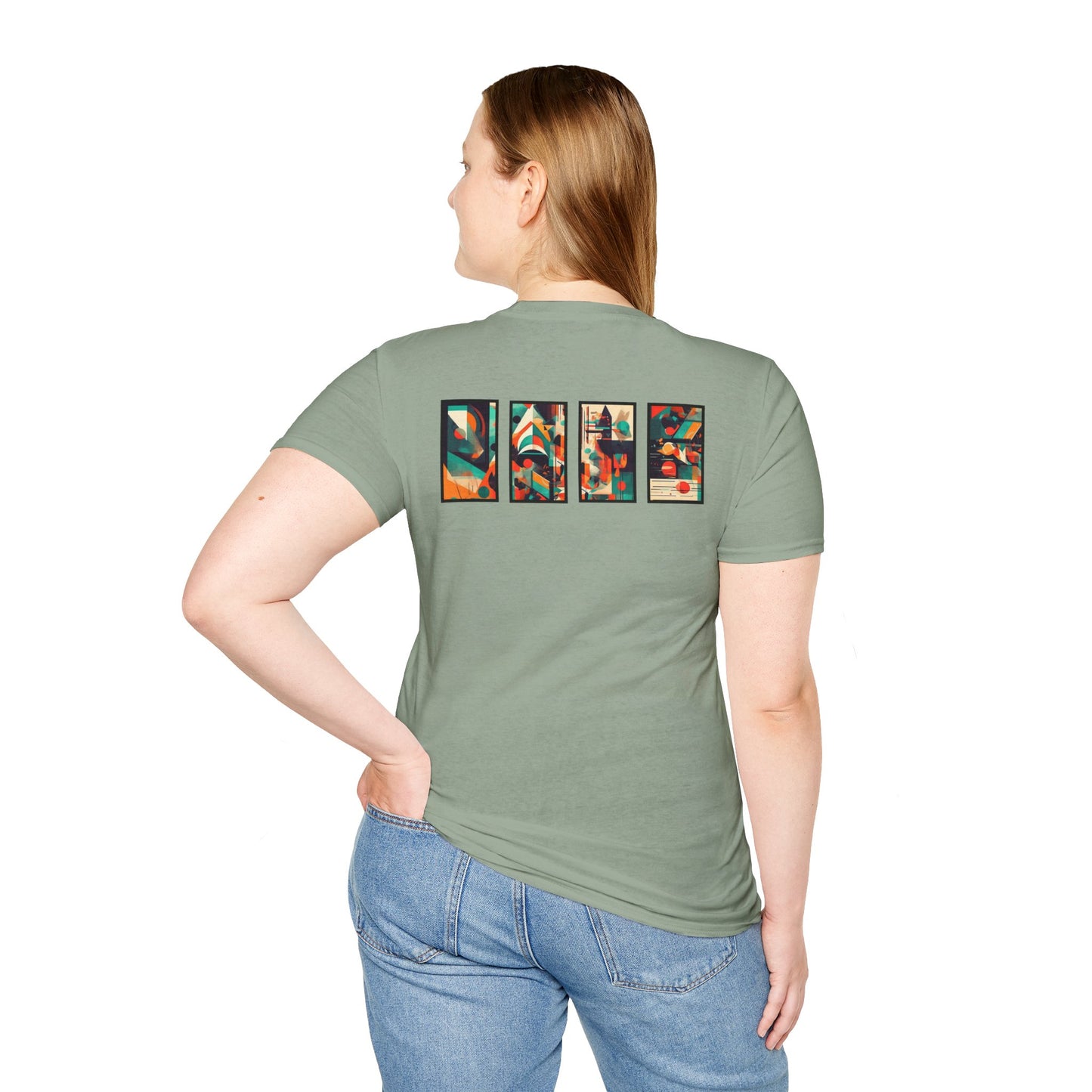 “Cityscape Sunset” Abstract Art - Unisex T-Shirt