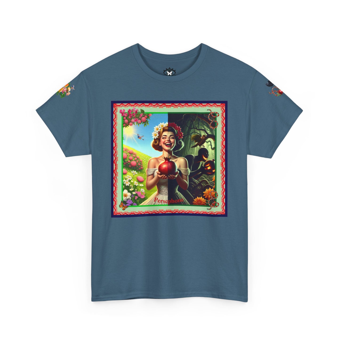 Persephone- Goddess of Spring and Queen of the Underworld - Unisex Heavy Cotton Tee