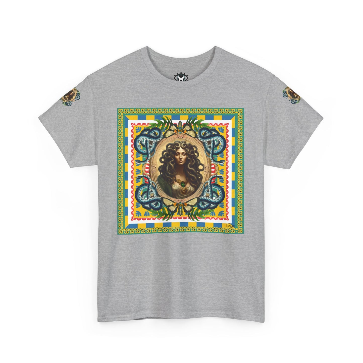 Mona Lisa Medusa - Unisex Cotton T-Shirt