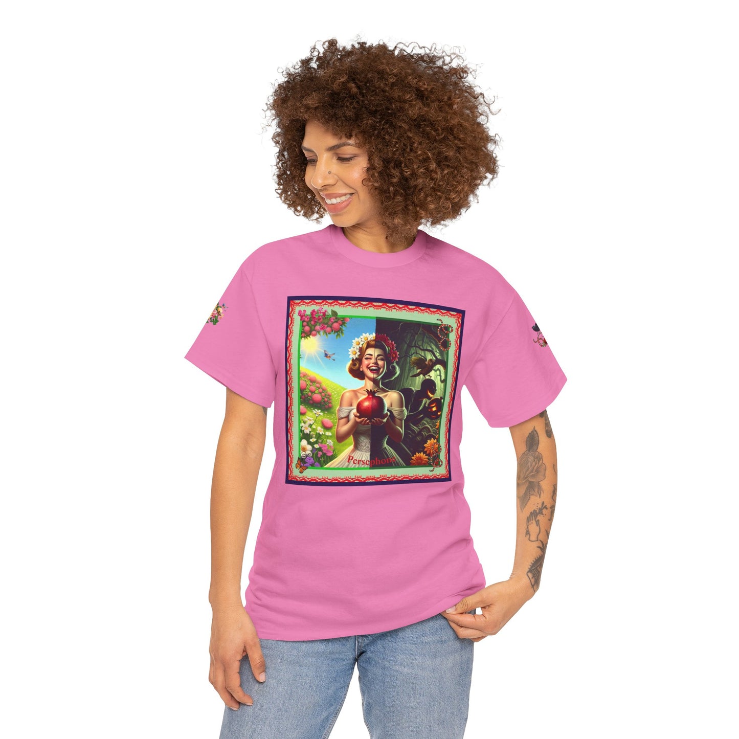 Persephone- Goddess of Spring and Queen of the Underworld - Unisex Heavy Cotton Tee