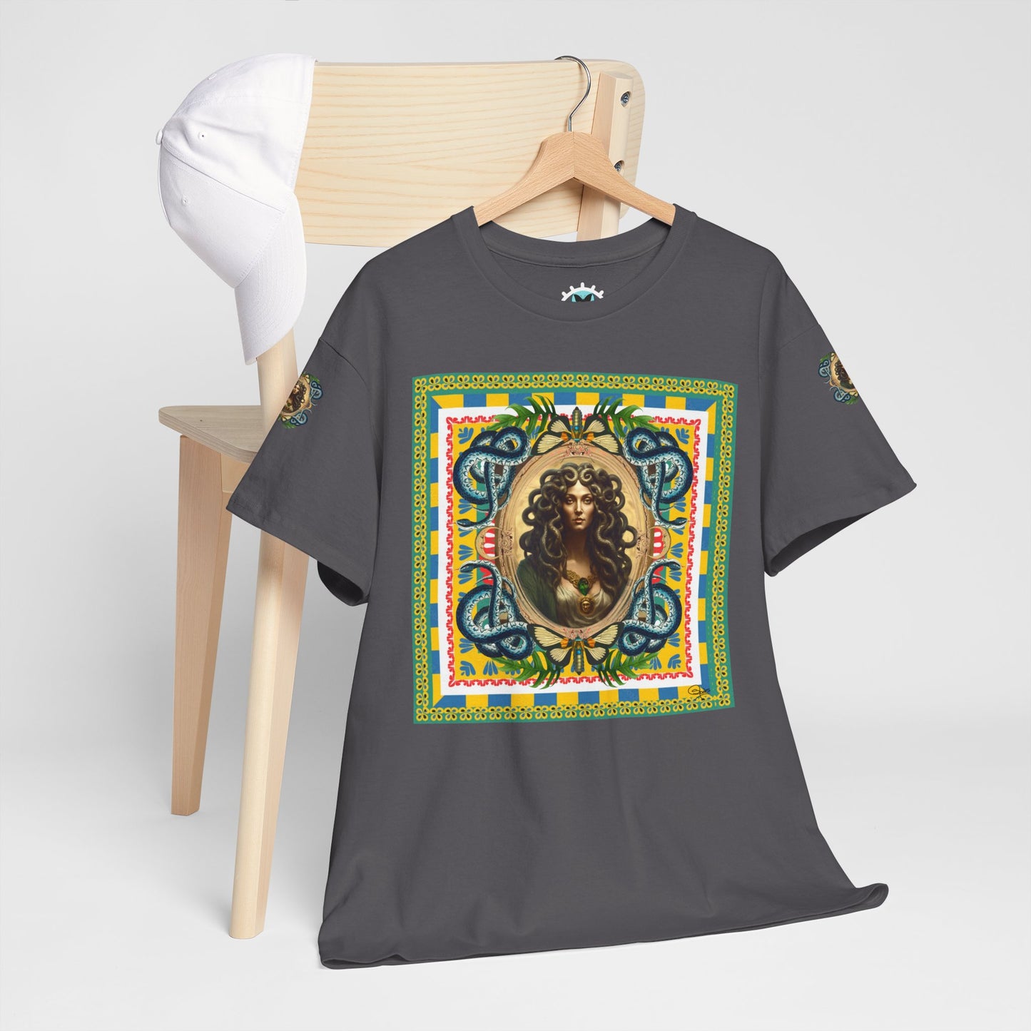 Mona Lisa Medusa - Unisex Cotton T-Shirt