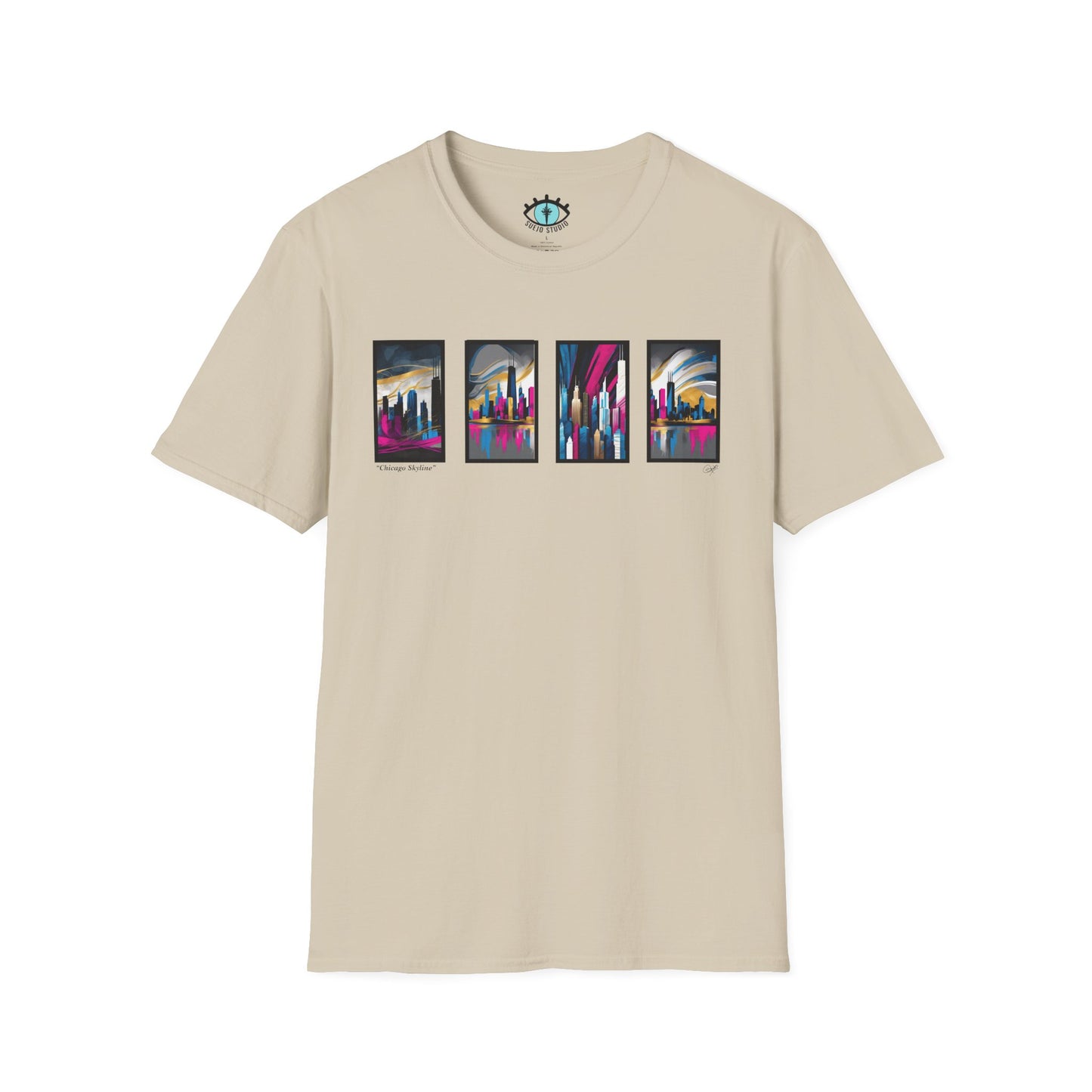 “Chicago Skyline” Abstract Art - Unisex T-Shirt