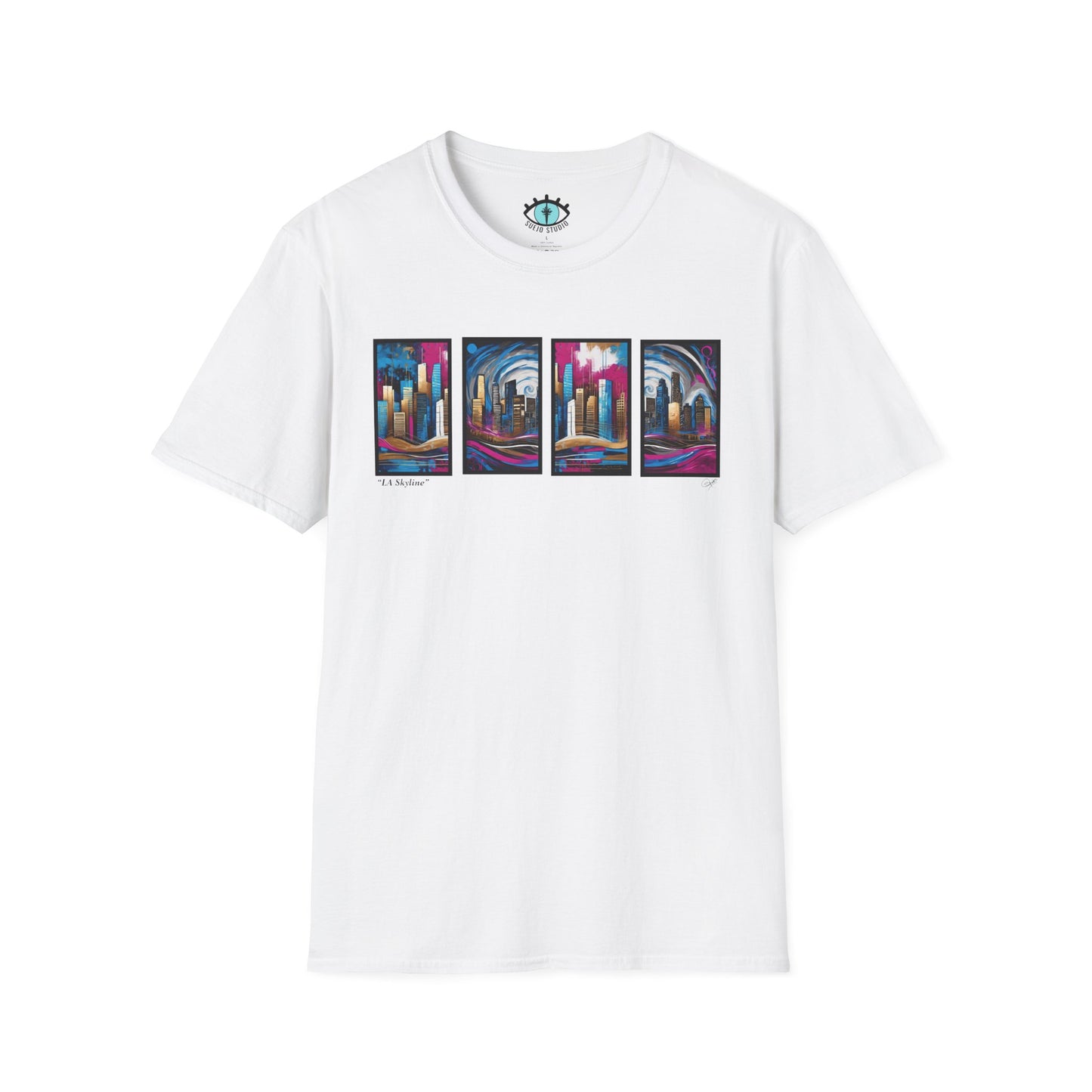 “LA Skyline” Abstract Art - Unisex T-Shirt