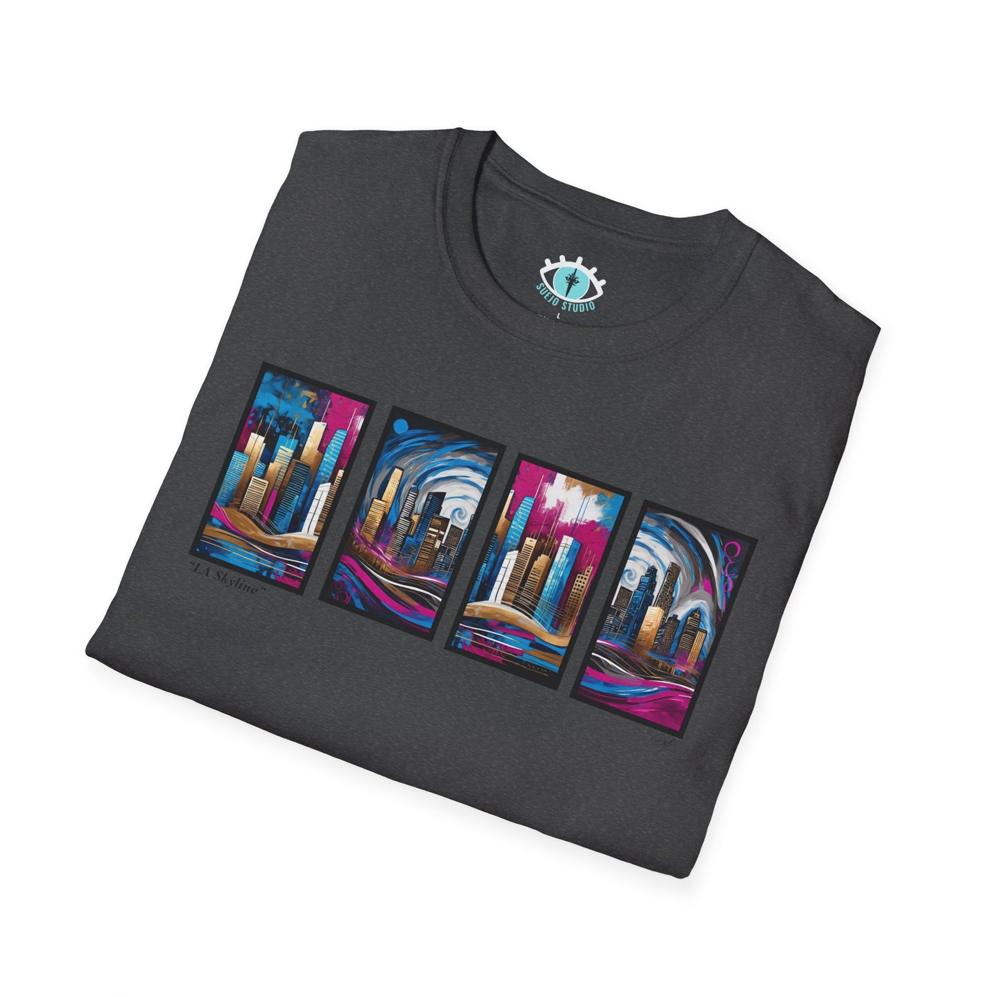 “LA Skyline” Abstract Art - Unisex T-Shirt