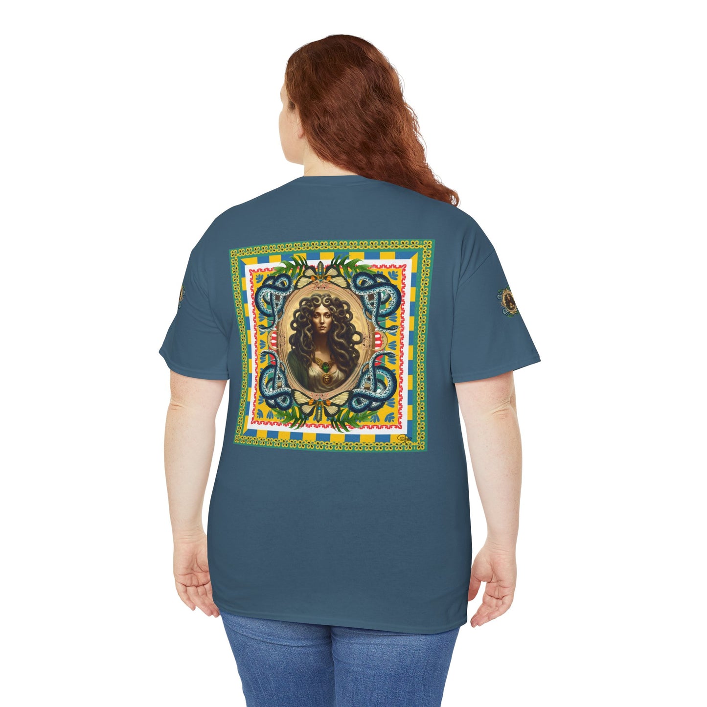 Mona Lisa Medusa - Unisex Cotton T-Shirt