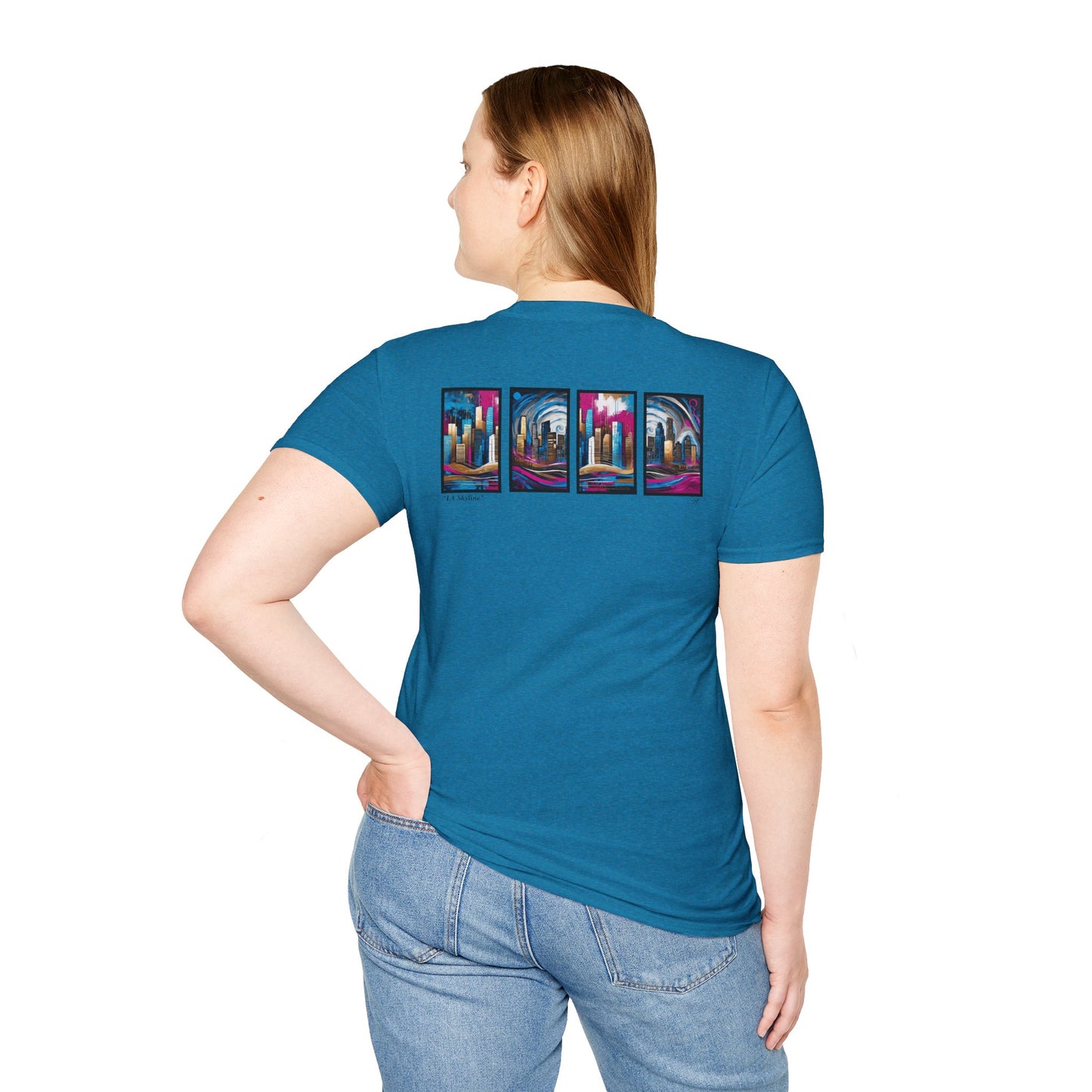 “LA Skyline” Abstract Art - Unisex T-Shirt
