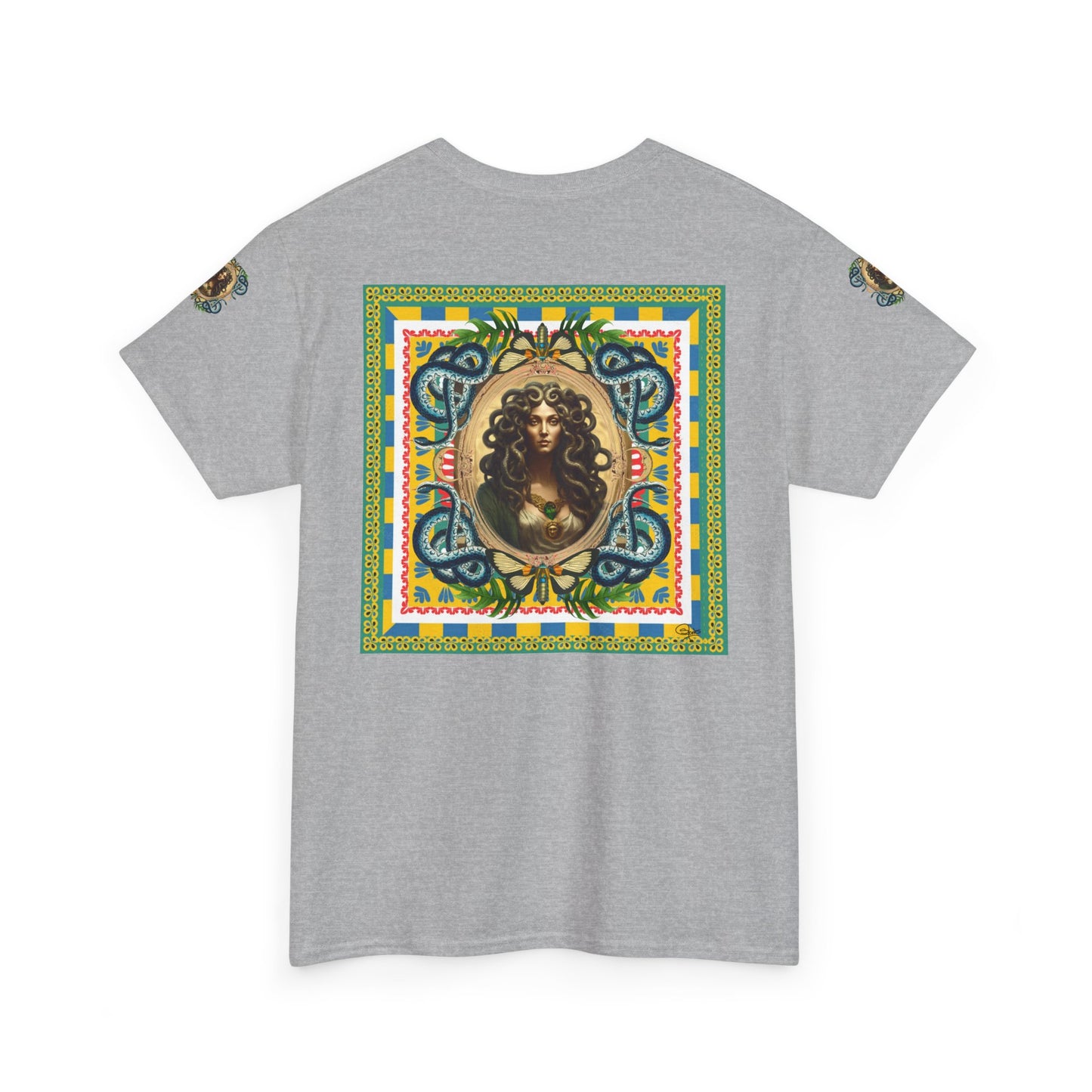 Mona Lisa Medusa - Unisex Cotton T-Shirt