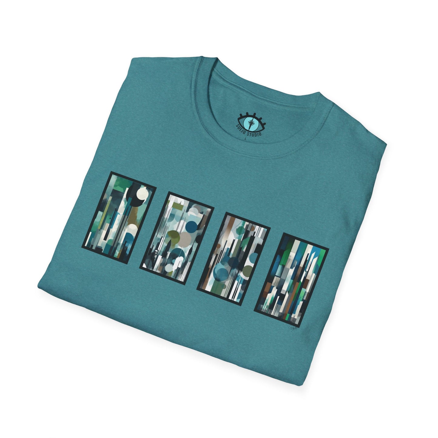 “Night Skyline” Abstract Art - Unisex T-Shirt