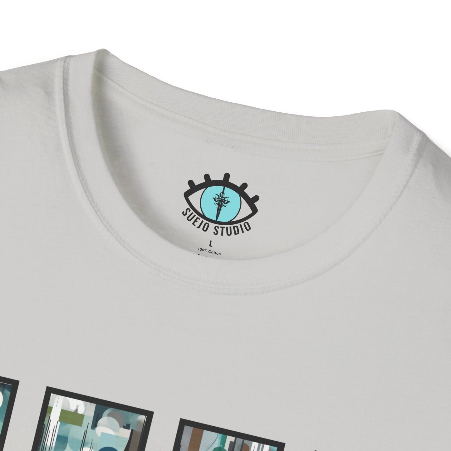 “Night Skyline” Abstract Art - Unisex T-Shirt