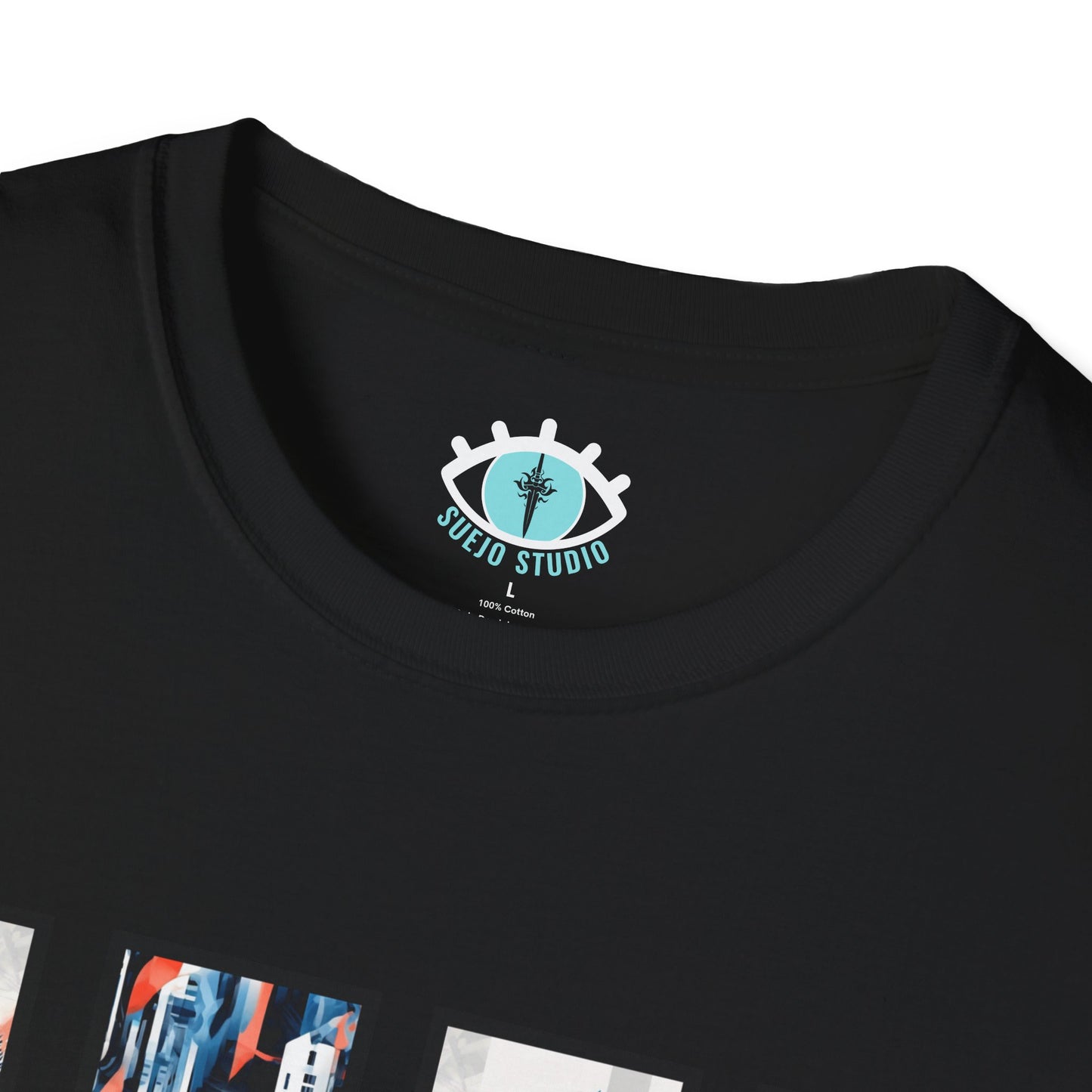 “Cityscape Blue” Abstract Art - Unisex T-Shirt