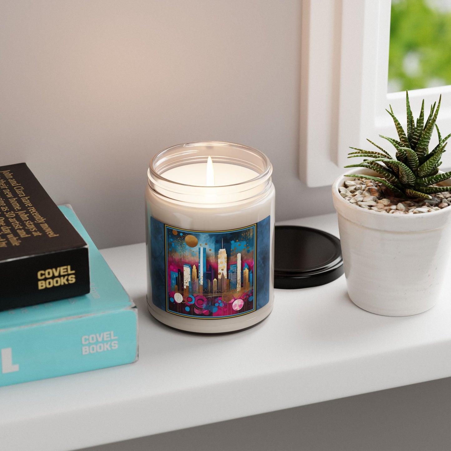 “LA Skyline” Abstract Art - Scented Soy Candle, 9oz