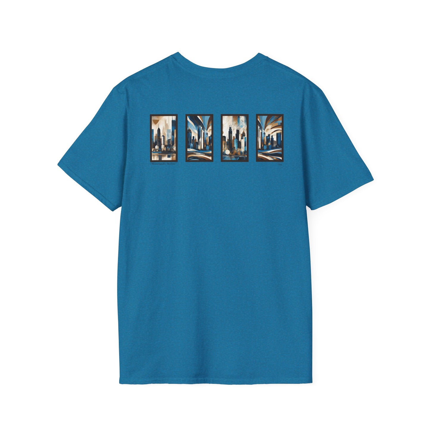 “Minneapolis Skyline” Abstract Art - Unisex T-Shirt