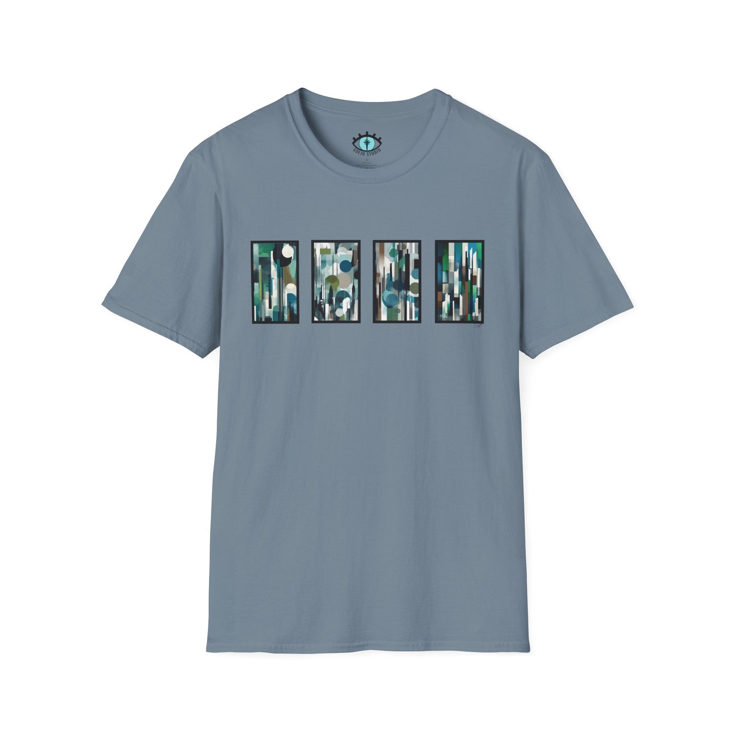 “Night Skyline” Abstract Art - Unisex T-Shirt