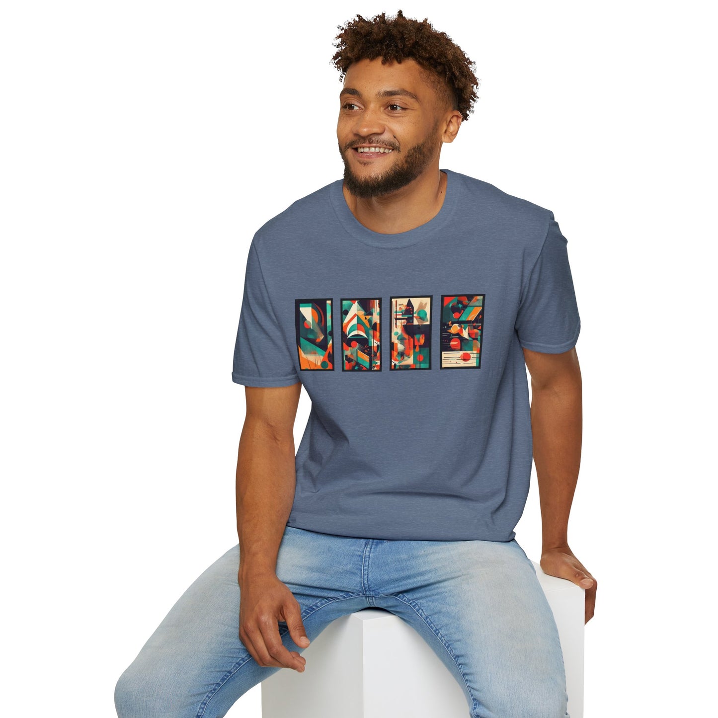 “Cityscape Sunset” Abstract Art - Unisex T-Shirt