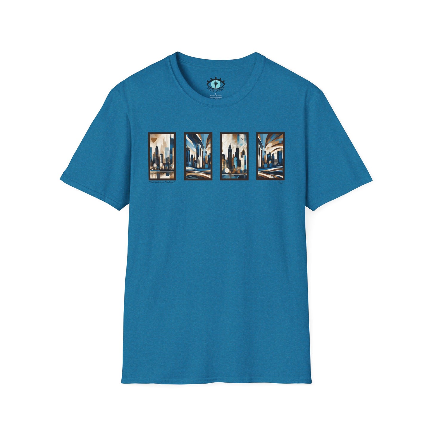 “Minneapolis Skyline” Abstract Art - Unisex T-Shirt