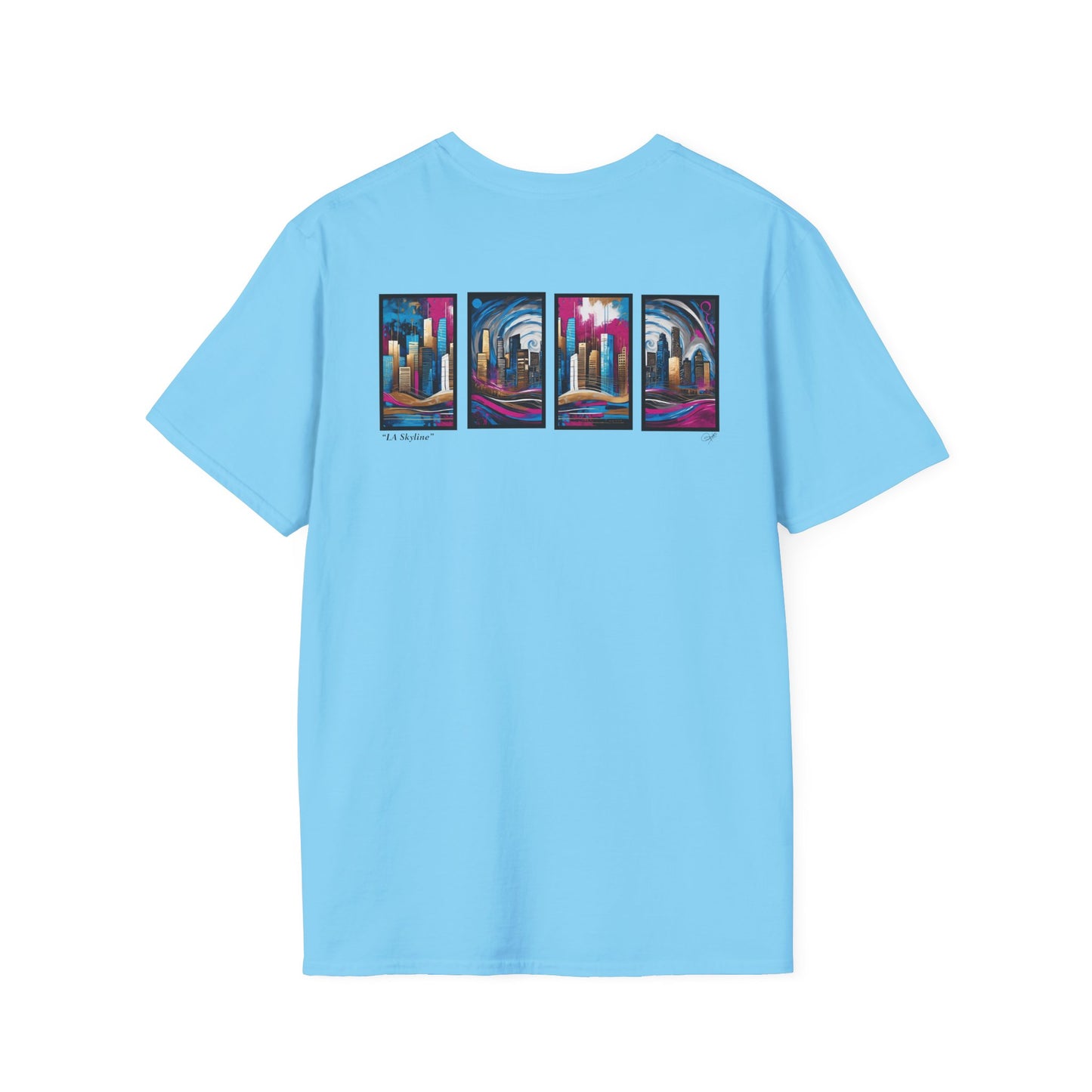 “LA Skyline” Abstract Art - Unisex T-Shirt